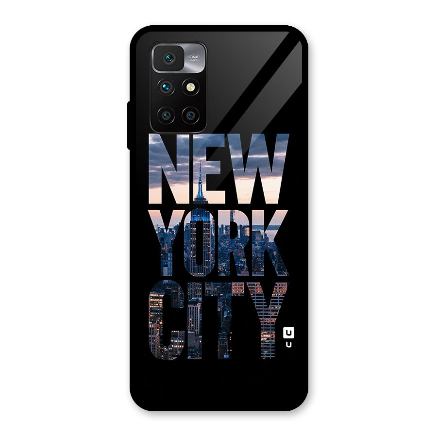 New York City Glass Back Case for Redmi 10 Prime