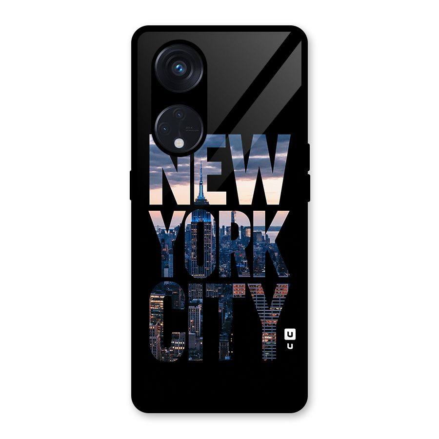 New York City Glass Back Case for Reno8 T 5G