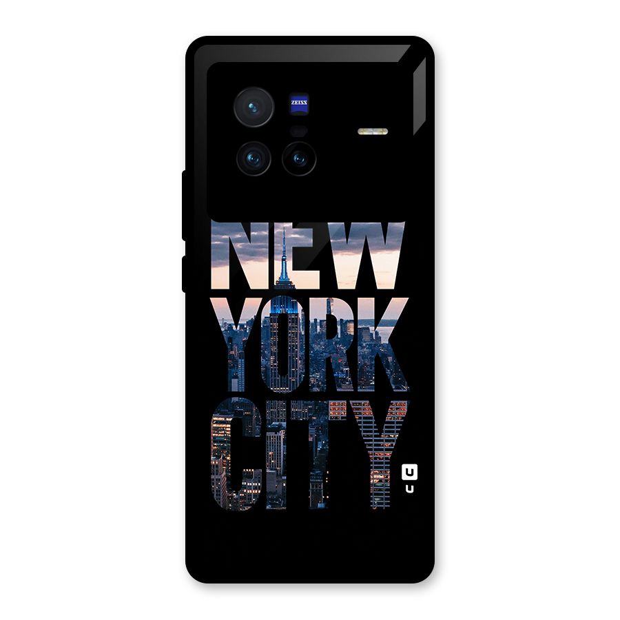 New York City Glass Back Case for Vivo X80