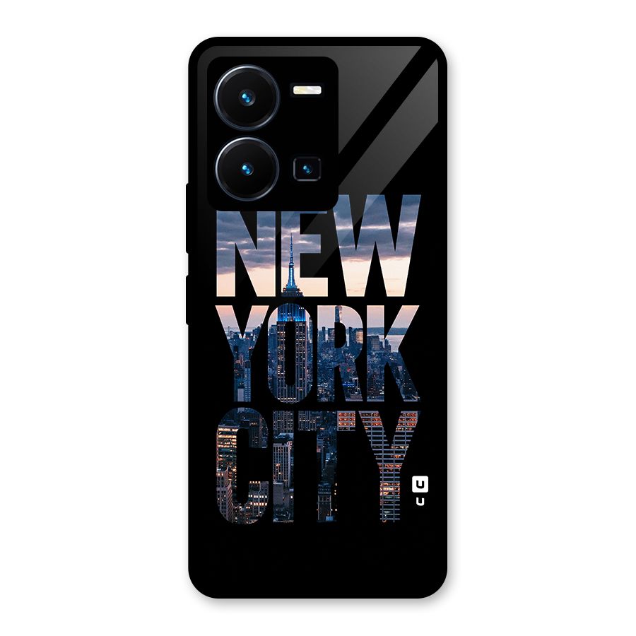 New York City Glass Back Case for Vivo Y35