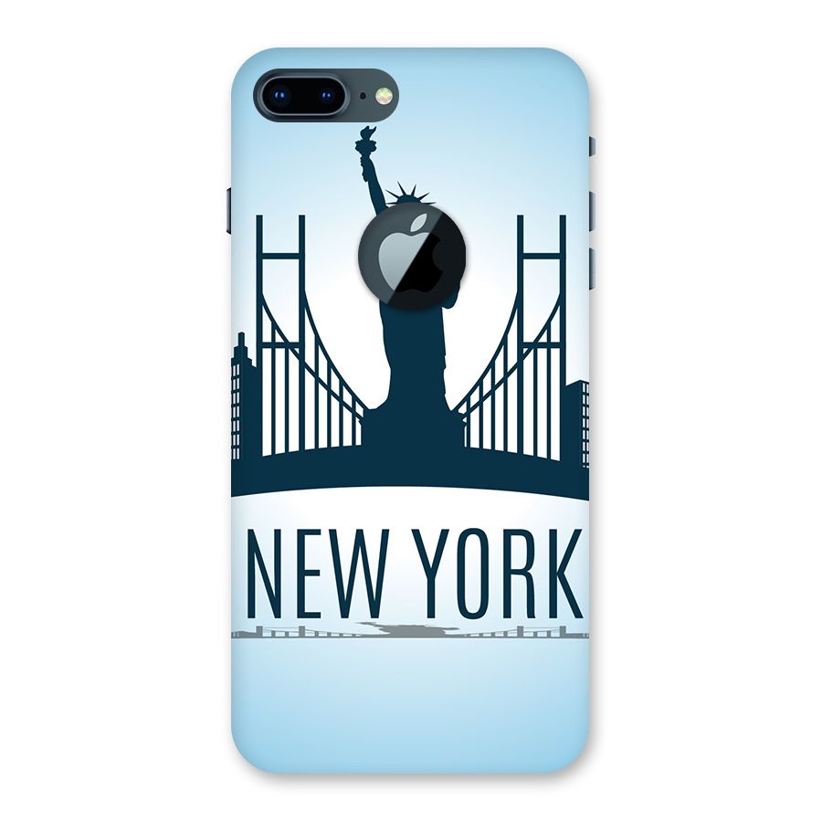 New York Skyline Back Case for iPhone 7 Plus Logo Cut