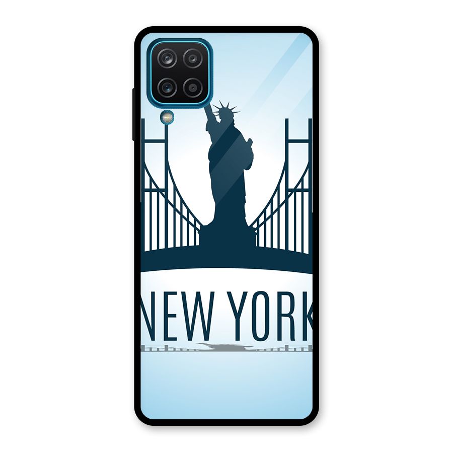 New York Skyline Glass Back Case for Galaxy A12