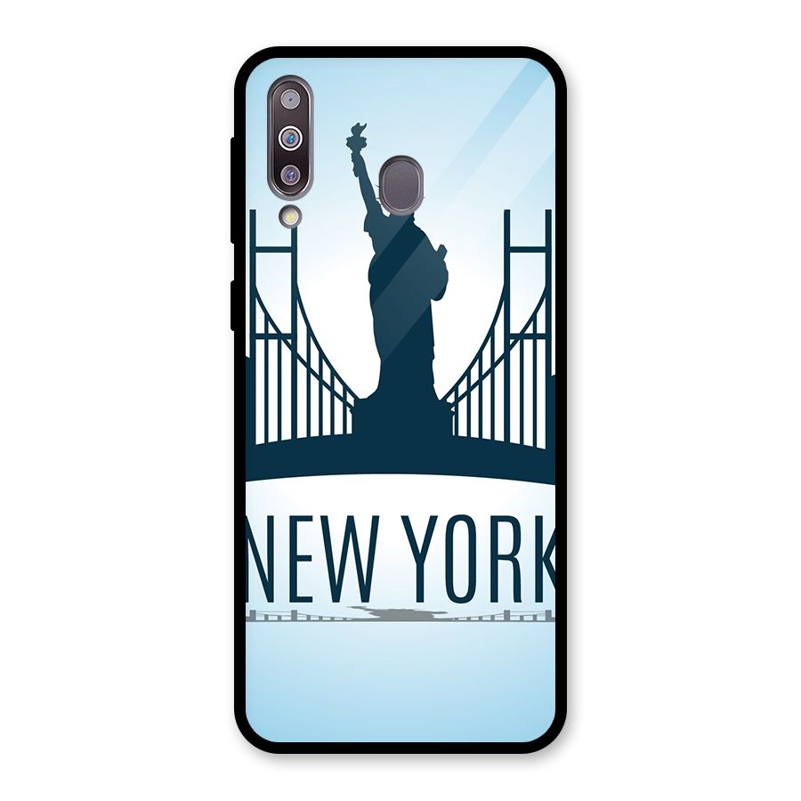 New York Skyline Glass Back Case for Galaxy M30