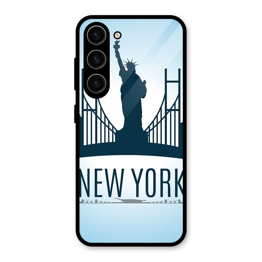 New York Skyline Glass Back Case for Galaxy S23