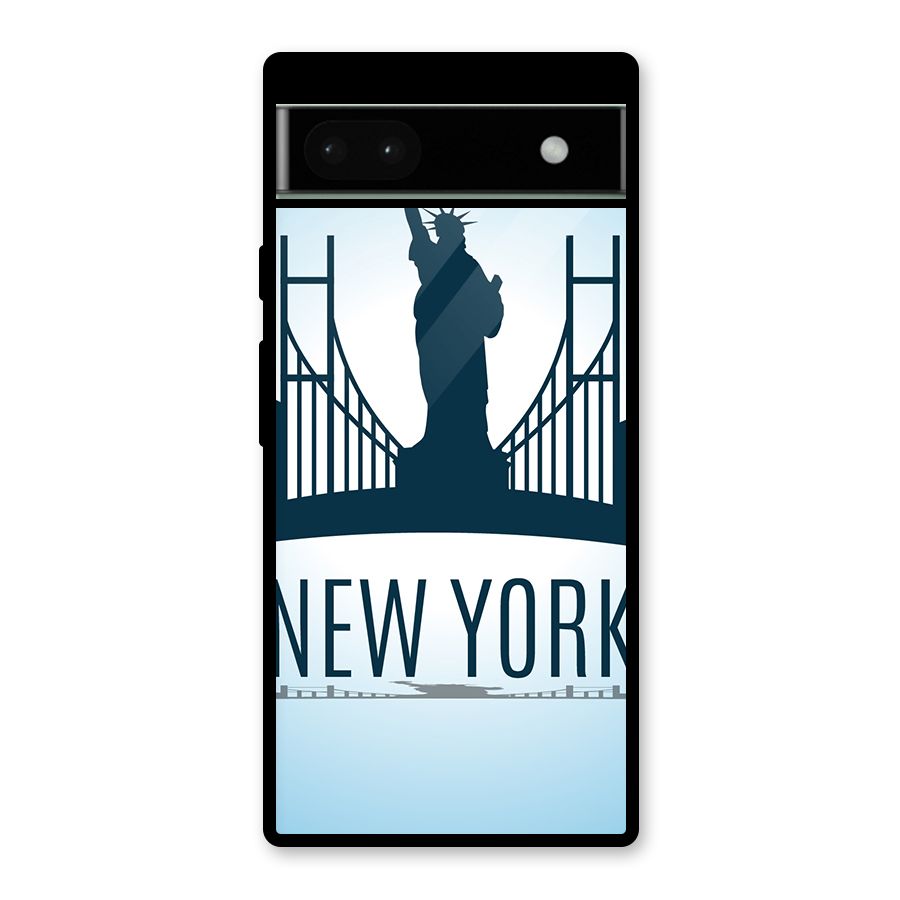New York Skyline Glass Back Case for Google Pixel 6a