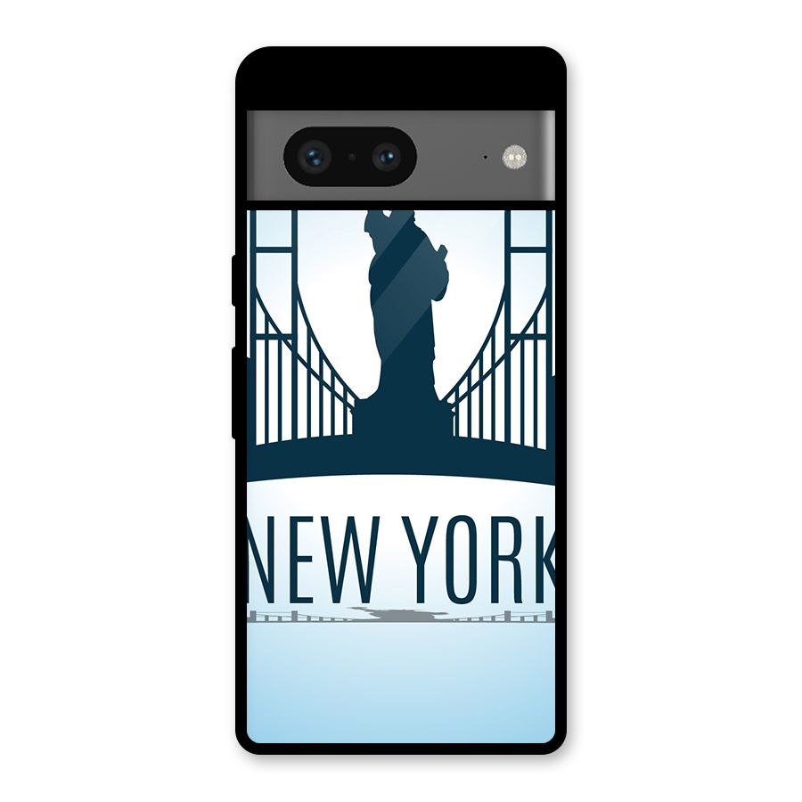 New York Skyline Glass Back Case for Google Pixel 7