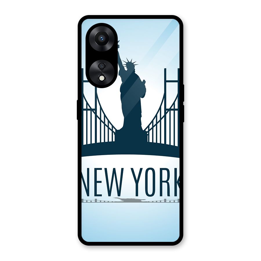 New York Skyline Glass Back Case for Oppo A78
