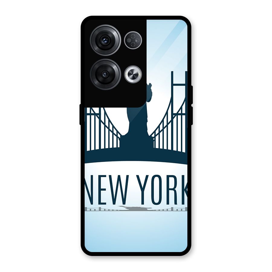 New York Skyline Glass Back Case for Oppo Reno8 Pro 5G