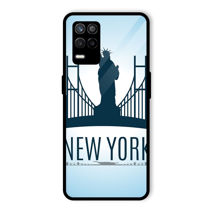 New York Skyline Glass Back Case for Realme 8 5G
