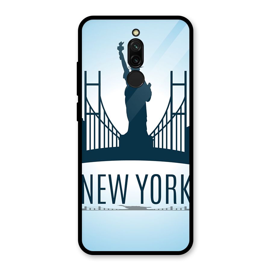 New York Skyline Glass Back Case for Redmi 8