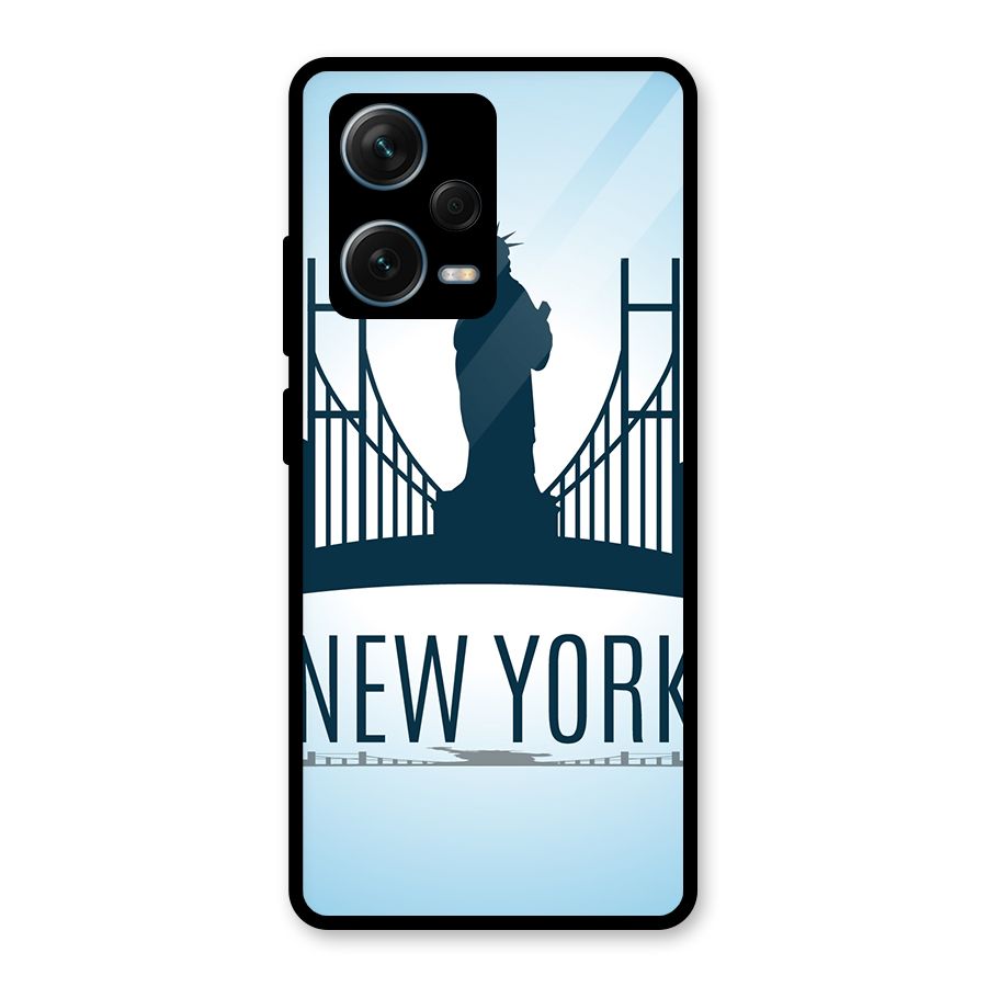 New York Skyline Glass Back Case for Redmi Note 12 Pro Plus 5G