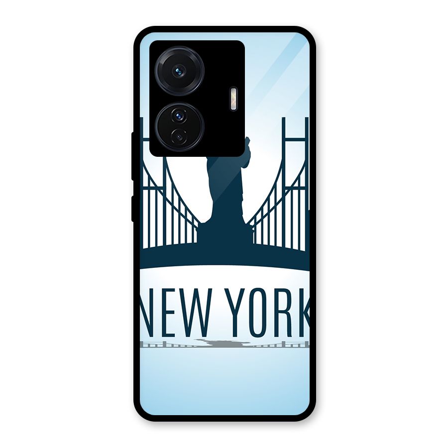 New York Skyline Glass Back Case for Vivo T1 Pro