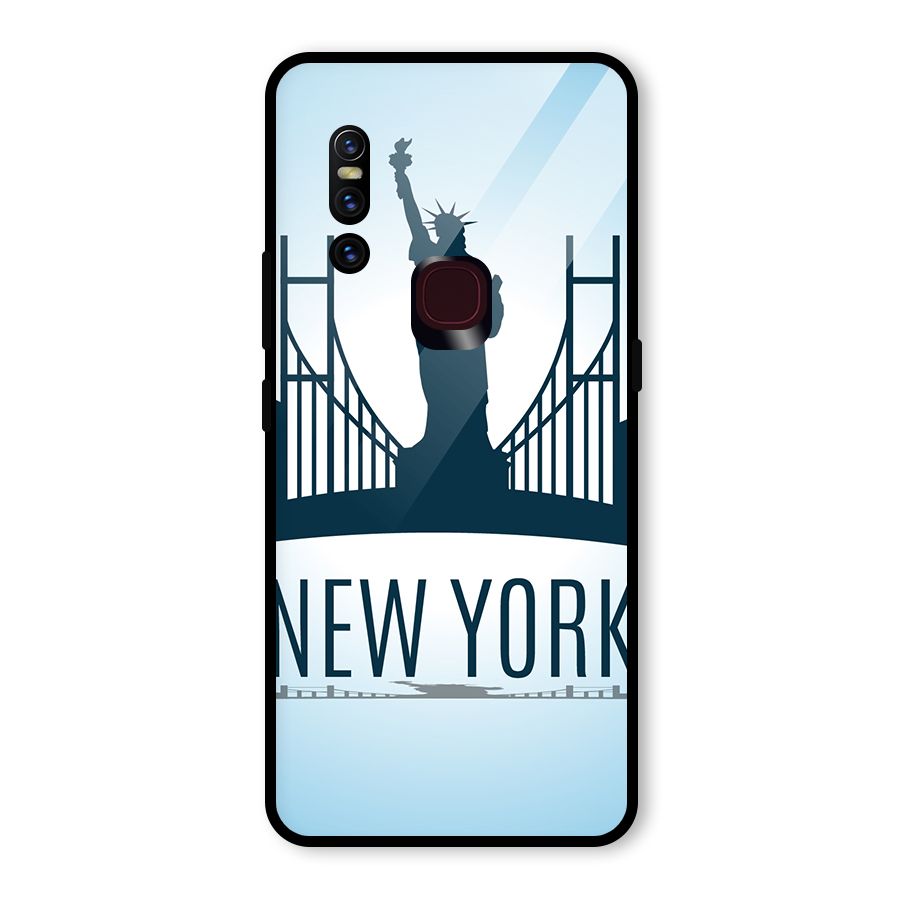 New York Skyline Glass Back Case for Vivo V15