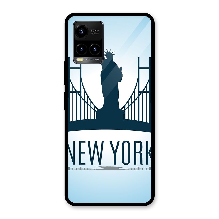 New York Skyline Glass Back Case for Vivo Y21T