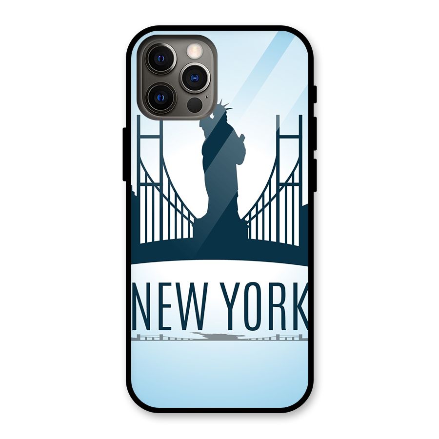 New York Skyline Glass Back Case for iPhone 12 Pro