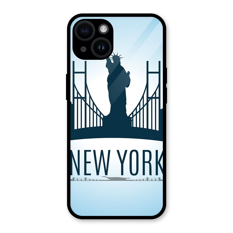 New York Skyline Glass Back Case for iPhone 14
