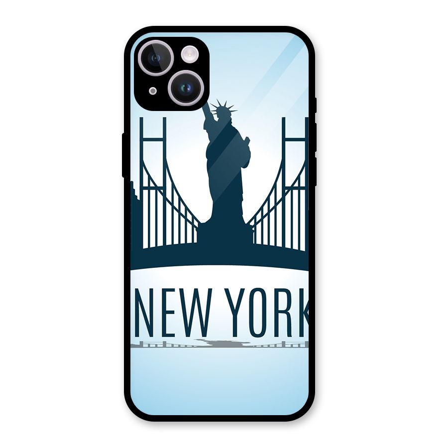 New York Skyline Glass Back Case for iPhone 14 Plus