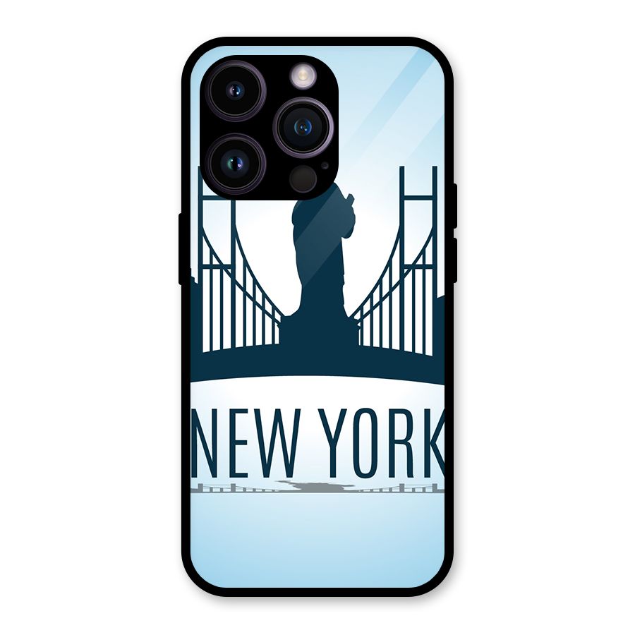 New York Skyline Glass Back Case for iPhone 14 Pro