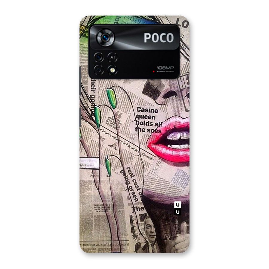 Newspaper Girl Art Back Case for Poco X4 Pro 5G