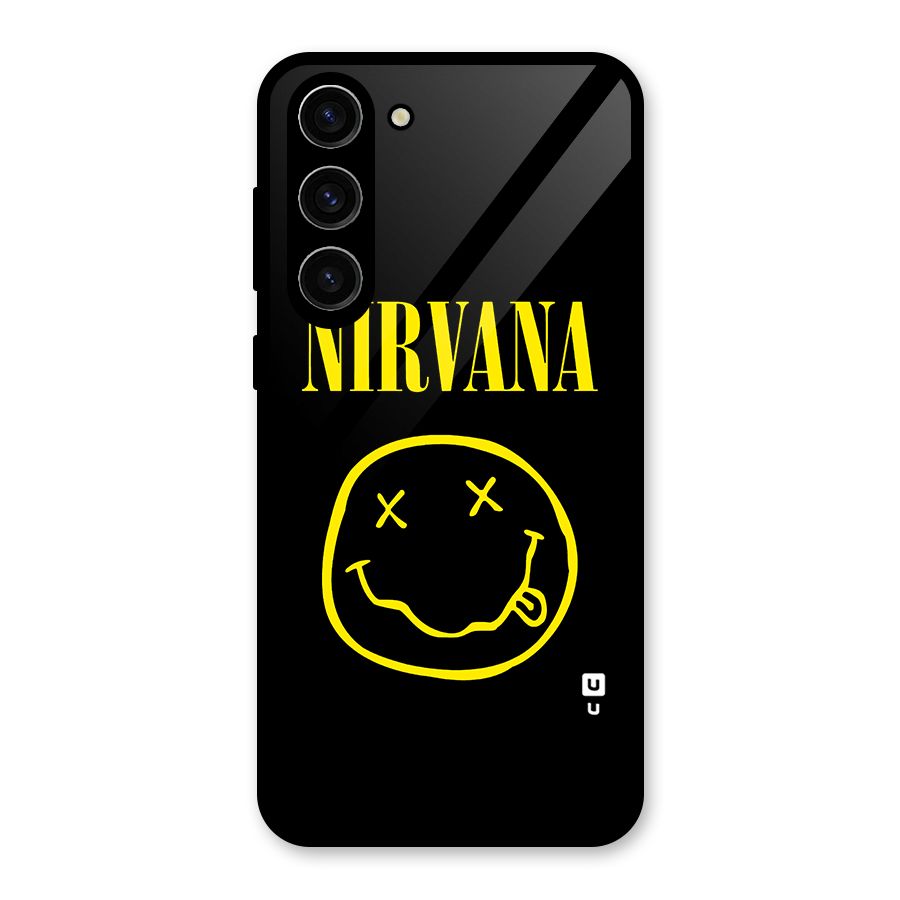 Nirvana Smiley Glass Back Case for Galaxy S23 Plus