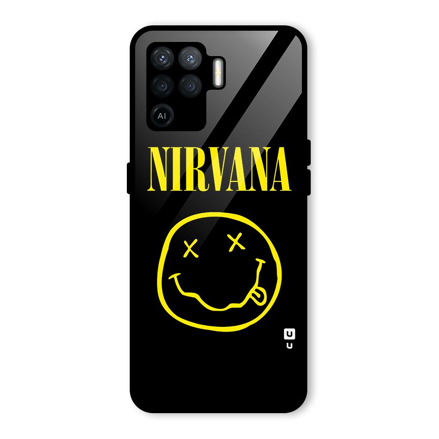 Nirvana Smiley Glass Back Case for Oppo F19 Pro