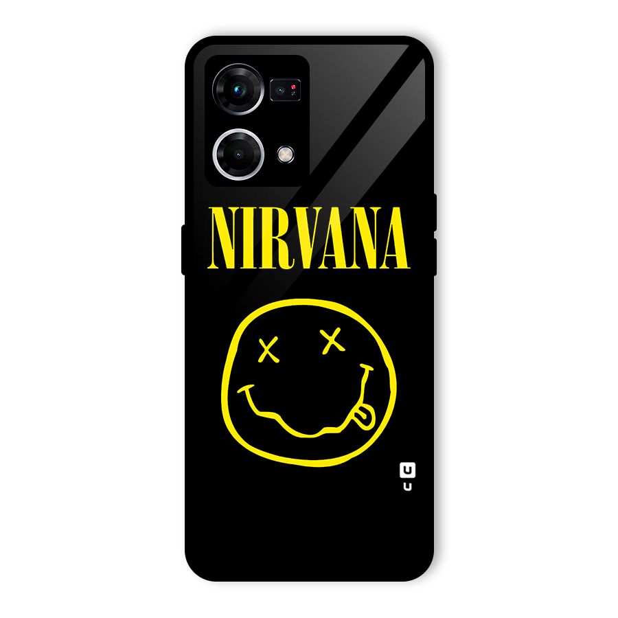 Nirvana Smiley Glass Back Case for Oppo F21 Pro 4G