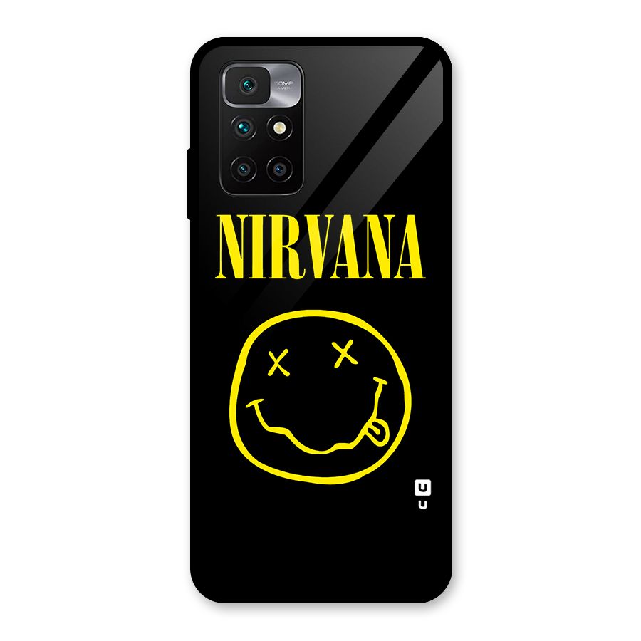 Nirvana Smiley Glass Back Case for Redmi 10 Prime
