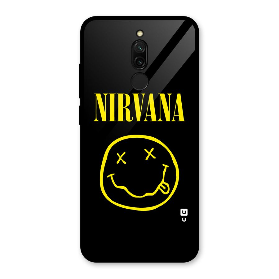 Nirvana Smiley Glass Back Case for Redmi 8