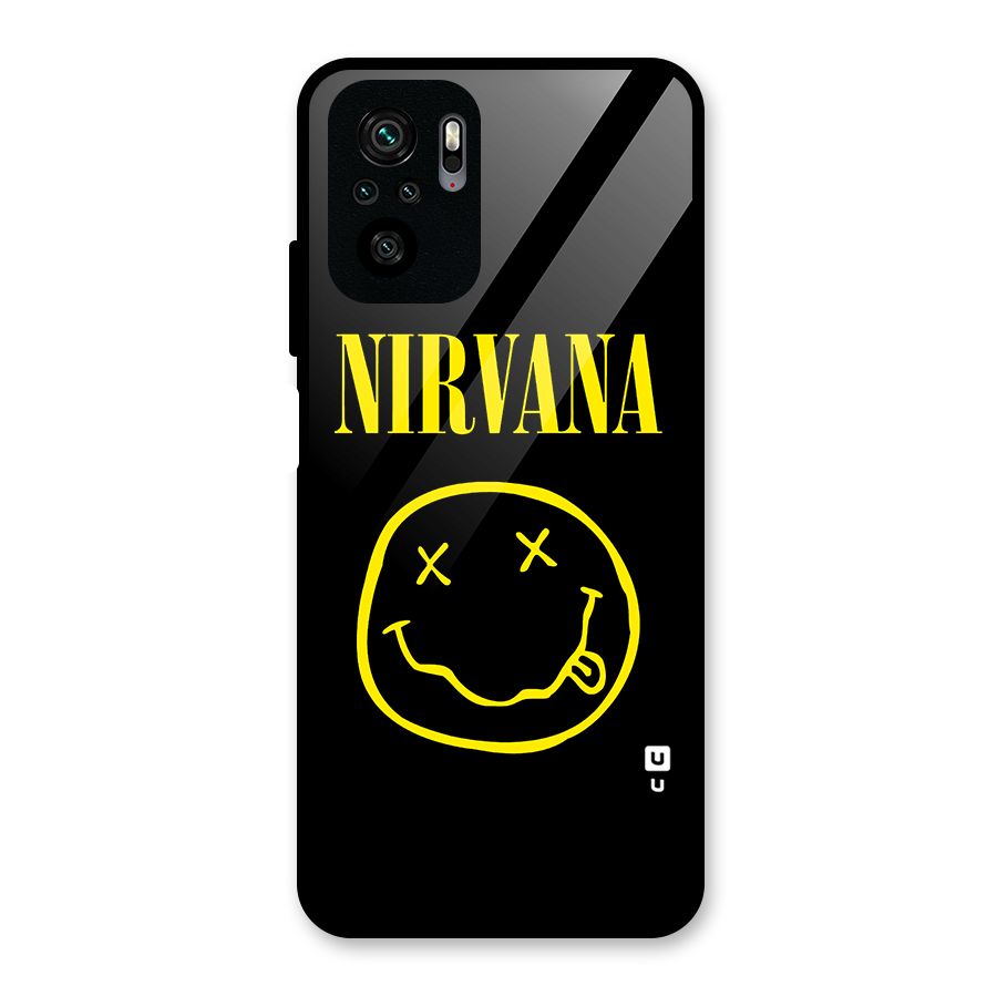 Nirvana Smiley Glass Back Case for Redmi Note 10S