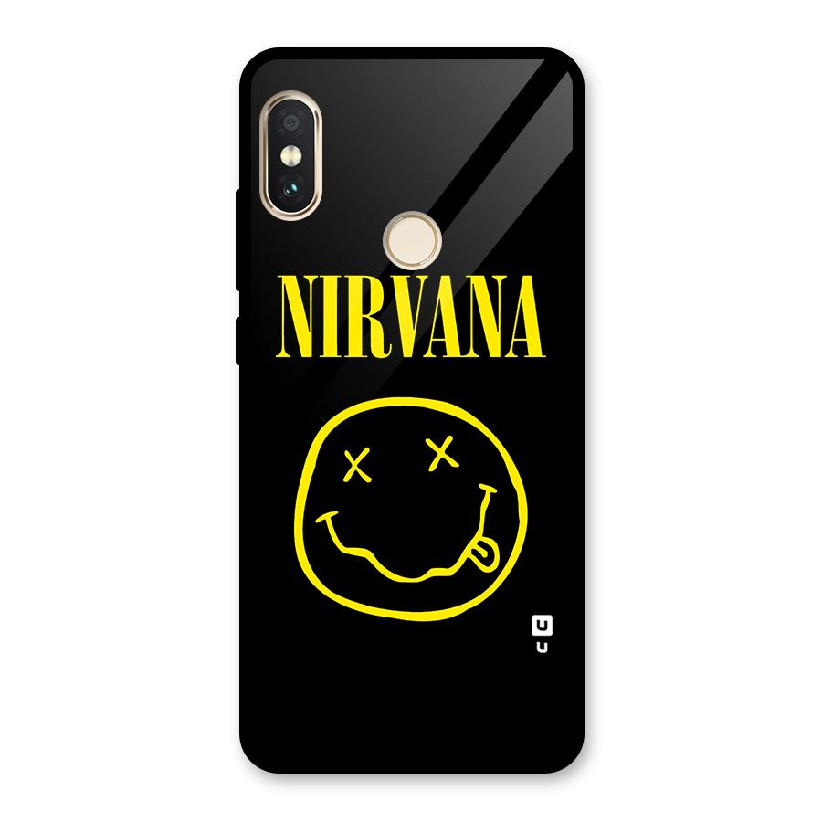 Nirvana Smiley Glass Back Case for Redmi Note 5 Pro