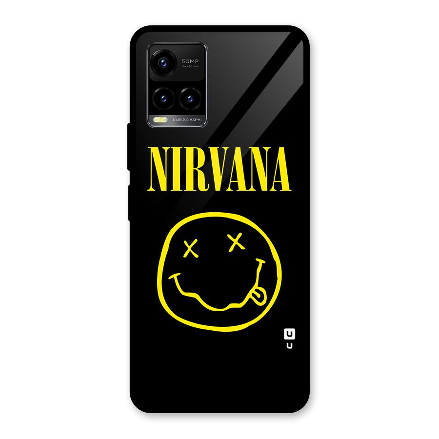 Nirvana Smiley Glass Back Case for Vivo Y21A