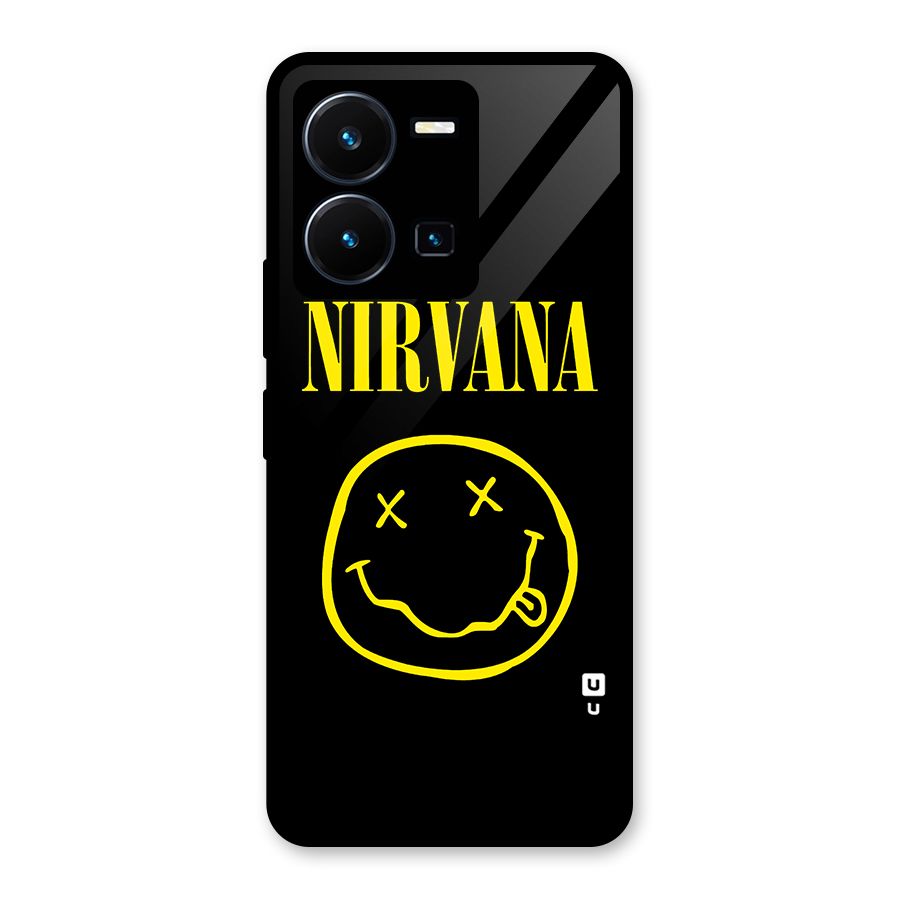 Nirvana Smiley Glass Back Case for Vivo Y35