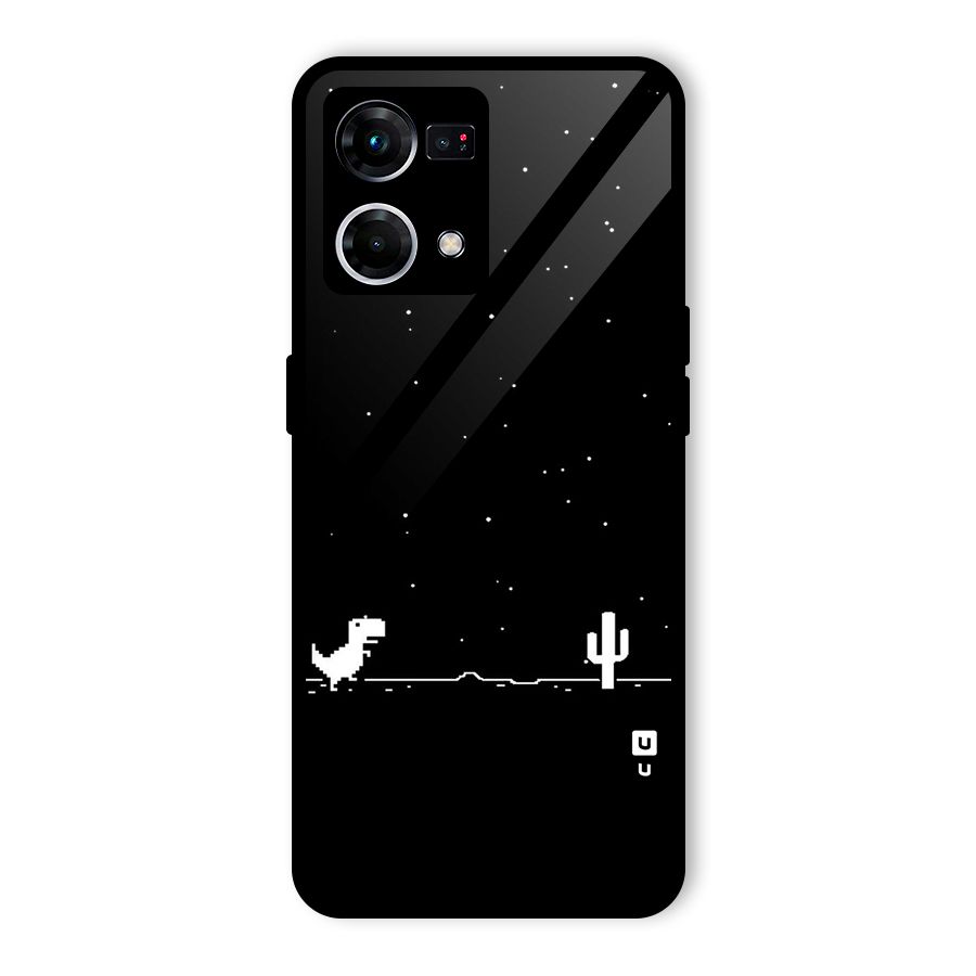 No Connection Night Glass Back Case for Oppo F21s Pro 4G