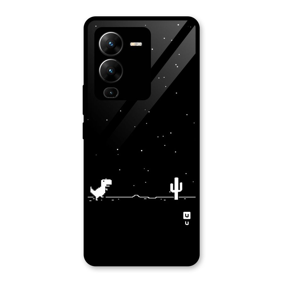 No Connection Night Glass Back Case for Vivo V25 Pro
