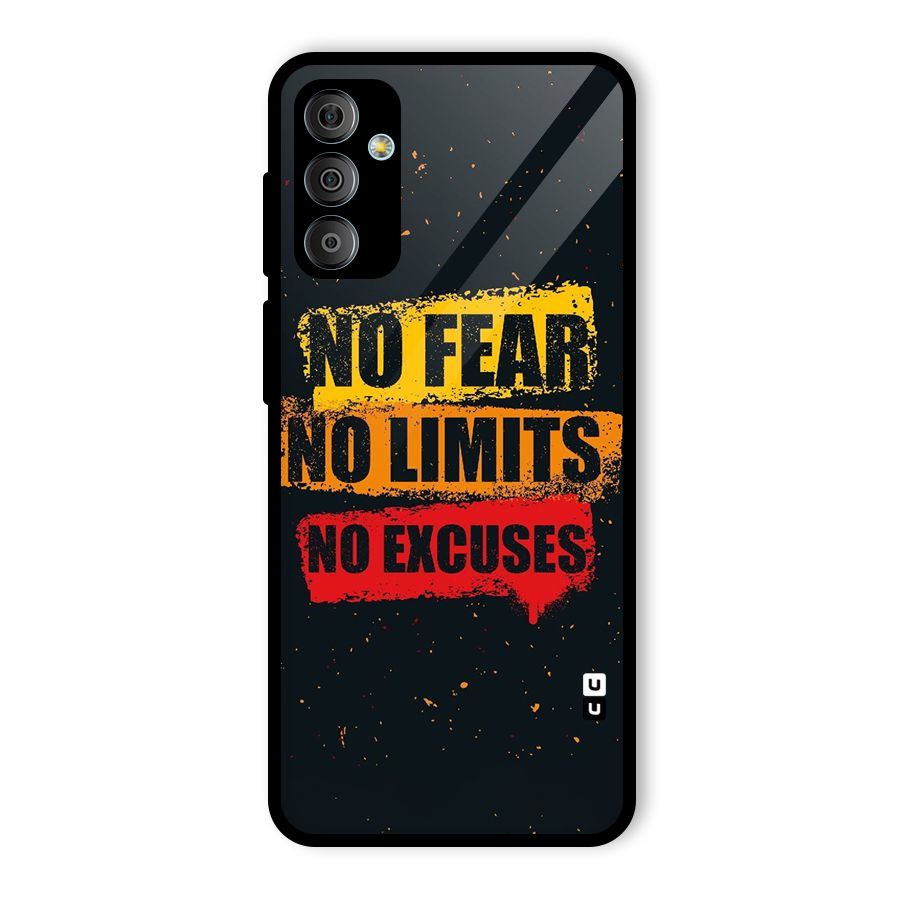 No Fear No Limits Glass Back Case for Galaxy F23