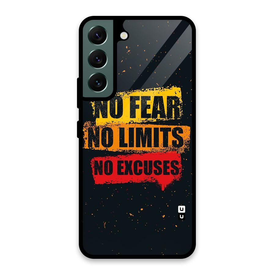 No Fear No Limits Glass Back Case for Galaxy S22 5G
