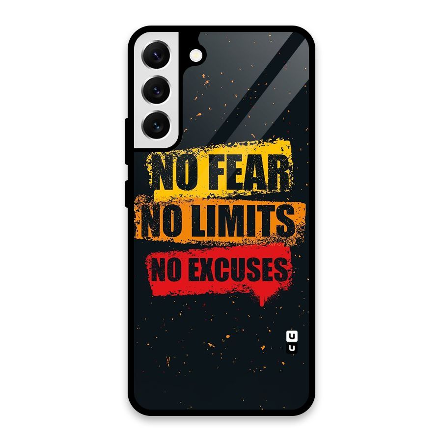No Fear No Limits Glass Back Case for Galaxy S22 Plus 5G