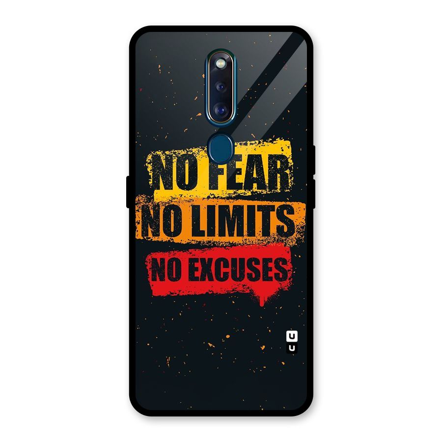 No Fear No Limits Glass Back Case for Oppo F11 Pro