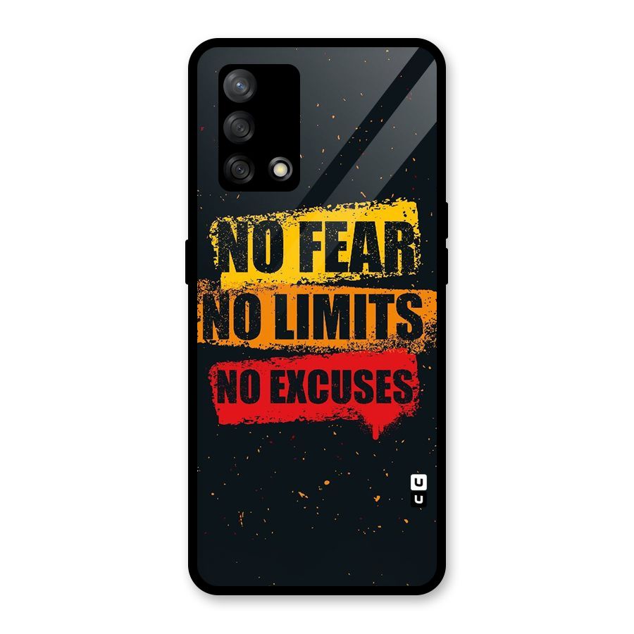 No Fear No Limits Glass Back Case for Oppo F19