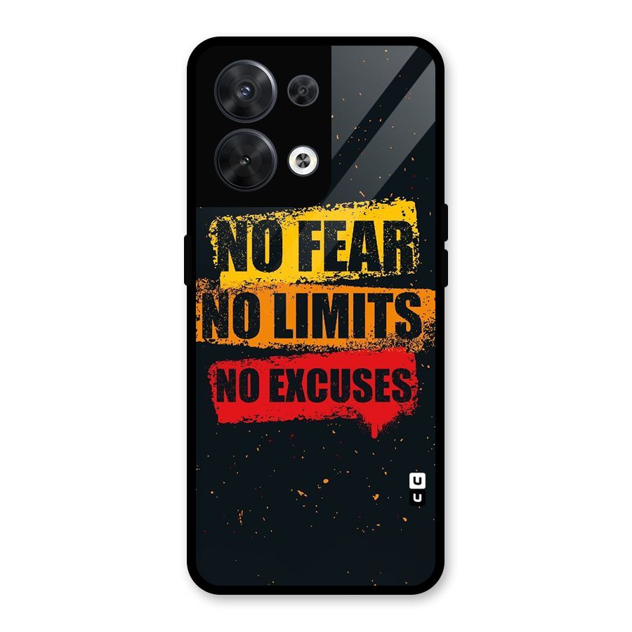 No Fear No Limits Glass Back Case for Oppo Reno8 5G