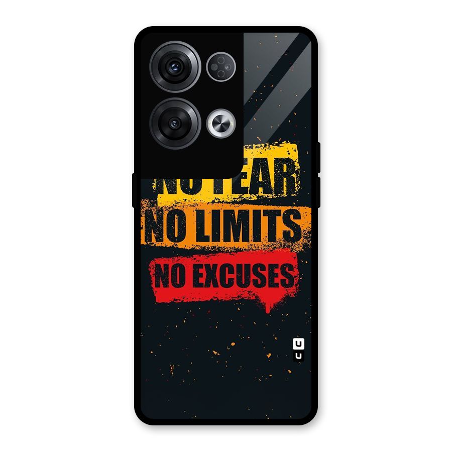 No Fear No Limits Glass Back Case for Oppo Reno8 Pro 5G