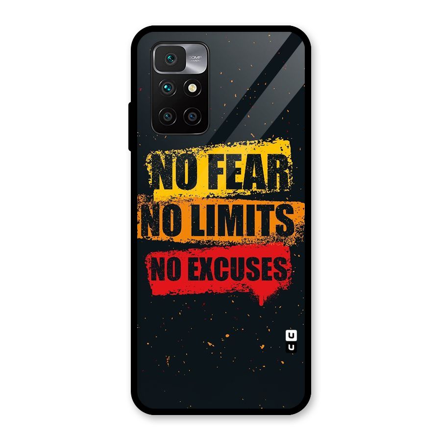 No Fear No Limits Glass Back Case for Redmi 10 Prime