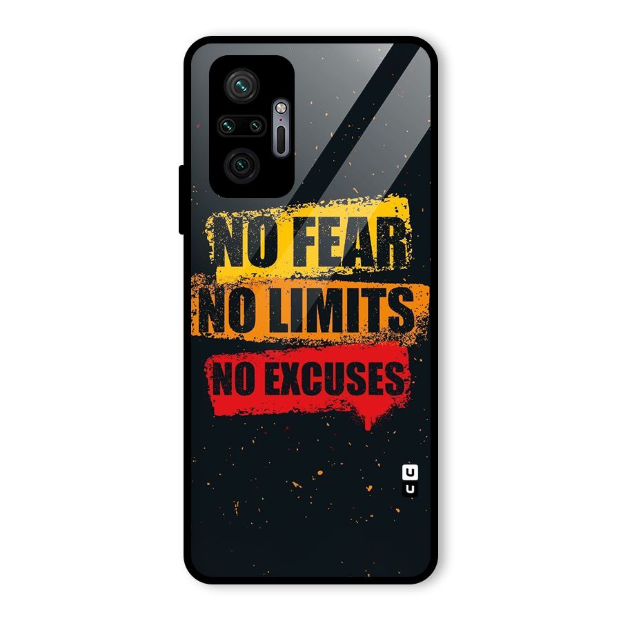 No Fear No Limits Glass Back Case for Redmi Note 10 Pro