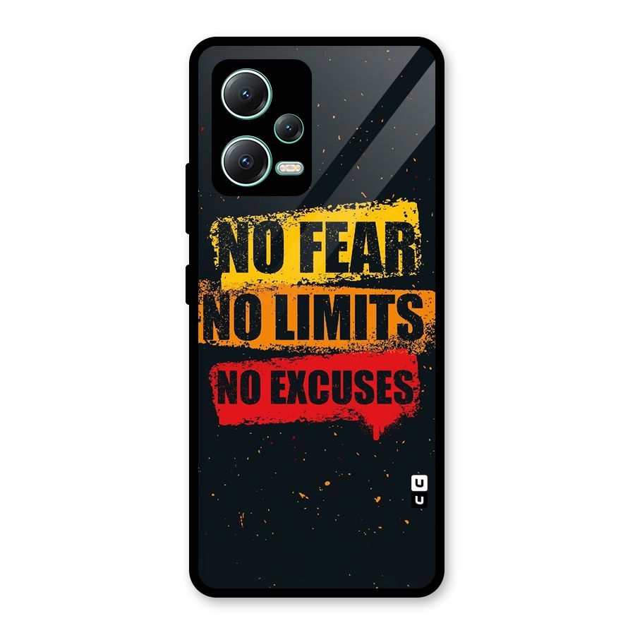 No Fear No Limits Glass Back Case for Redmi Note 12 5G