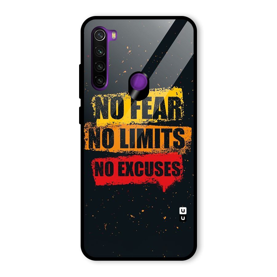 No Fear No Limits Glass Back Case for Redmi Note 8