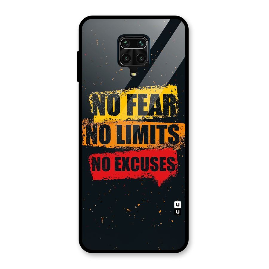 No Fear No Limits Glass Back Case for Redmi Note 9 Pro