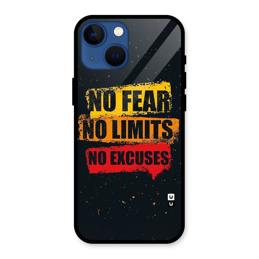 No Fear No Limits Glass Back Case for iPhone 13 Mini