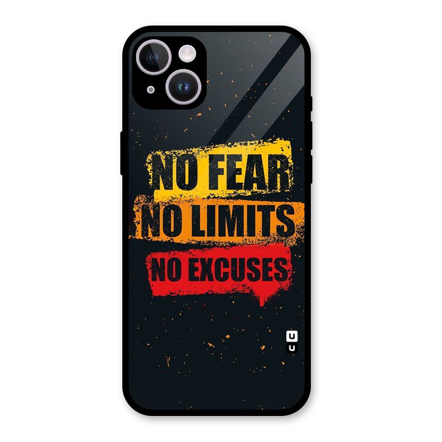 No Fear No Limits Glass Back Case for iPhone 14 Plus