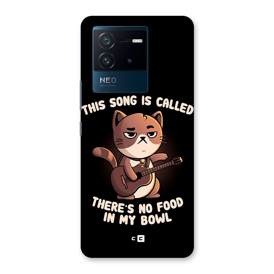 No Food in My Bowl Cat Back Case for Vivo iQOO Neo 6 5G