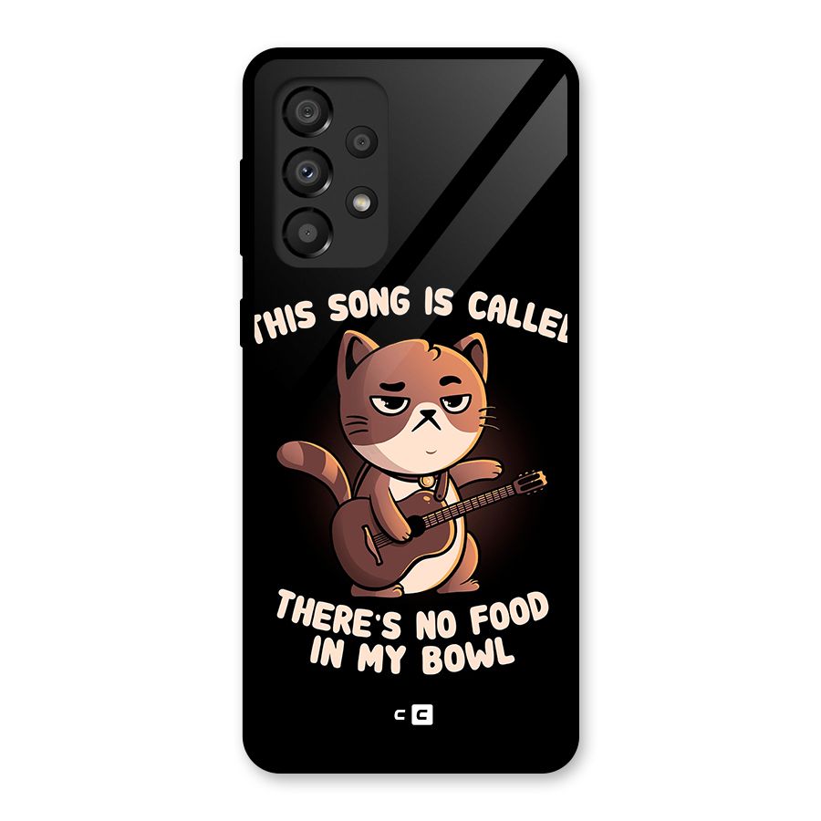 No Food in My Bowl Cat Glass Back Case for Galaxy A33 5G